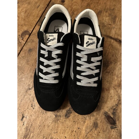 Vans Super Lowpro Black + Silver Sneakers Size 10.5 NIB NEW - Picture 3 of 10